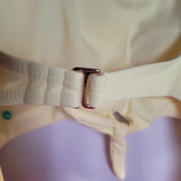 OP Ocean Pacific Cutout One Piece Swimsuit Size L Yellow Pink - Picture 4 of 11